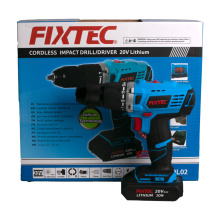 FIXTEC 2x2000mah Li-ion Battery Electric Performer Impact Cordless Drill Tools Hand Drills Machine